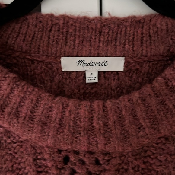 Madewell Cayden Pointelle Balloon-Sleeve Pullover Sweater - Picture 4 of 5